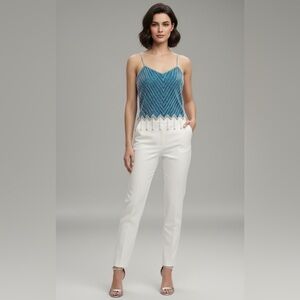 Papell Boutique Evening Vintage Beaded Top